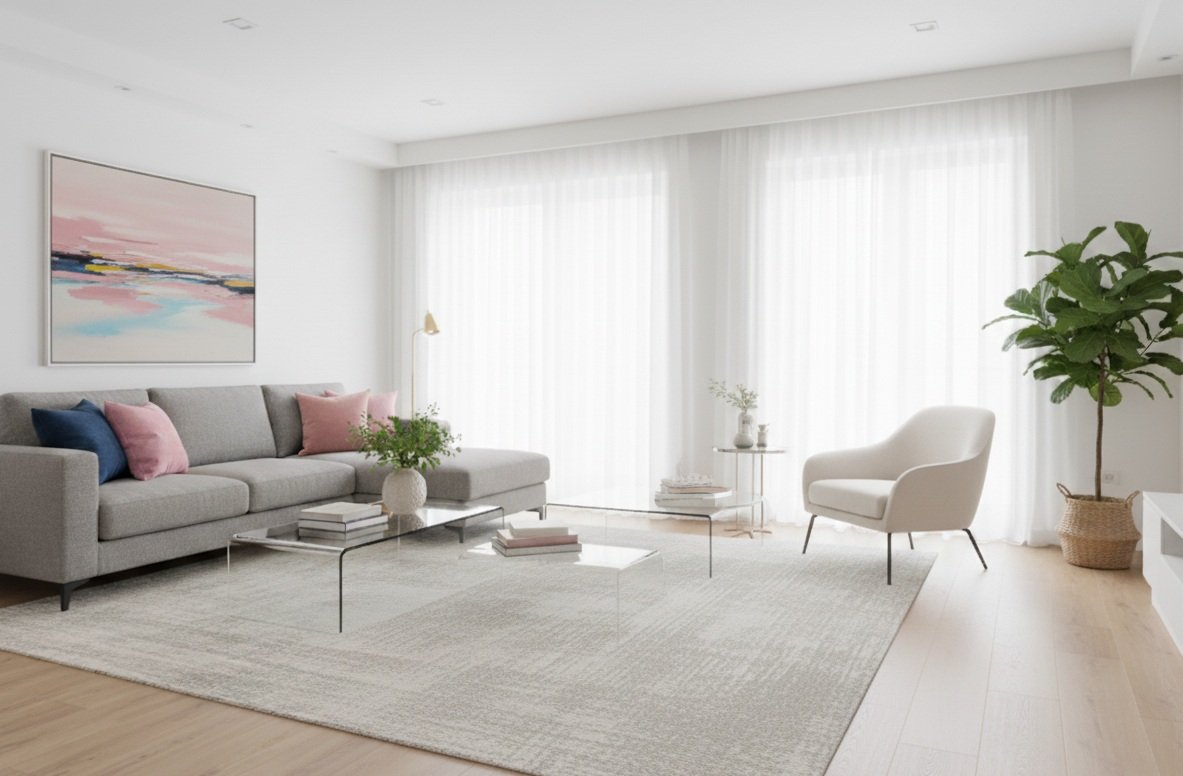 decoración salón para airbnb