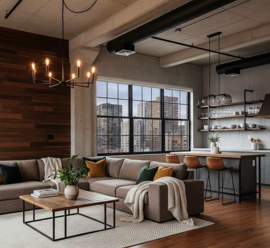 Airbnb Temático Industrial Suave