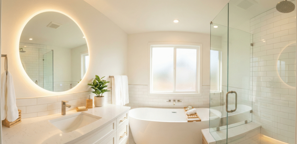 baño blanco luminoso airbnb