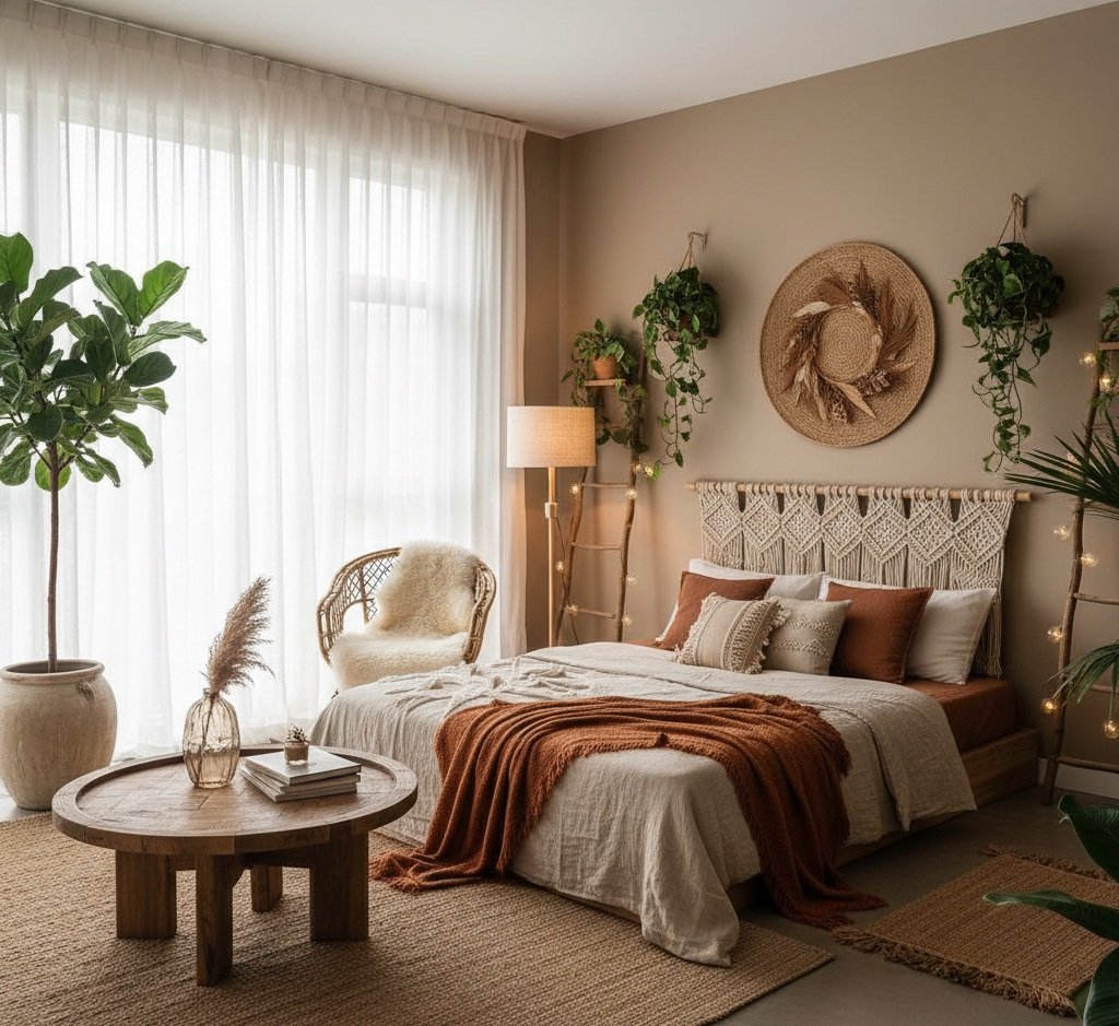 habitación temática airbnb boho